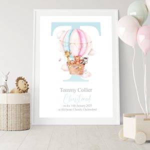 Personalised Baptism Gift For Baby Boy, Christening Keepsake for Baby Boy, Baptism Gift for Godson, Christening Gift For Boys, Baptism Print